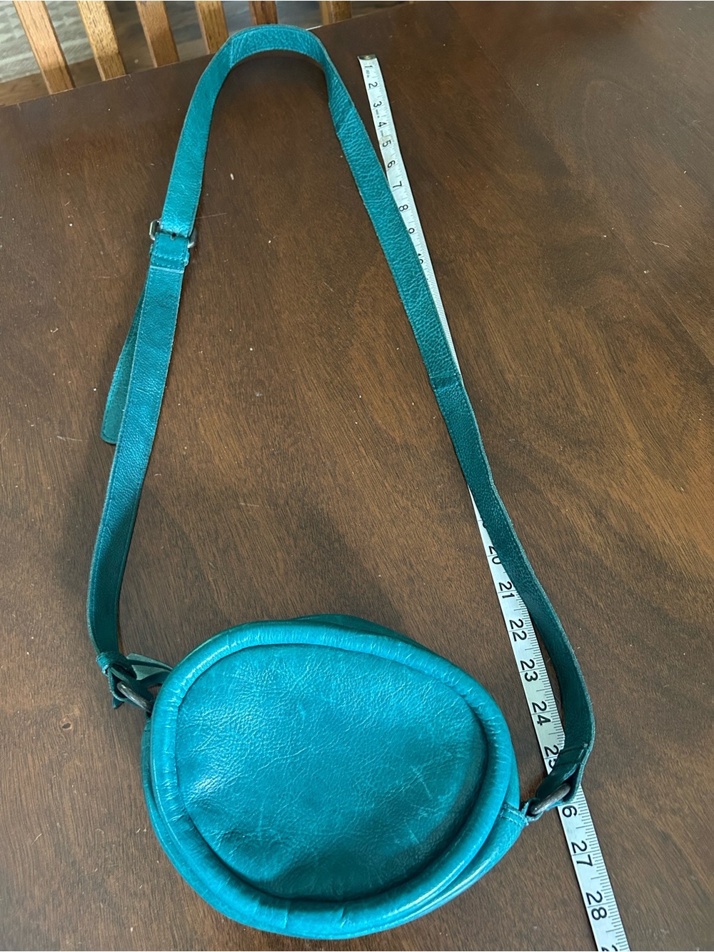 Teal Round Crossbody Bag - LATICO LEATHER.